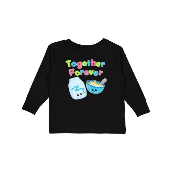 Inktastic Together Forever- Milk and Cereal Boys or Girls Long Sleeve Toddler T-Shirt