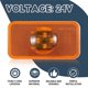 thumbnail image 4 of 24V Car Truck LED Side Marker Light Amber Indicator Lamp 4 LED for Volvo Trucks FM/FH, 4 of 5
