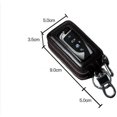 thumbnail image 4 of Bolsa para llaves de coche brillar Cartera protectora de cuero con ventana transparente color negro, 4 of 5