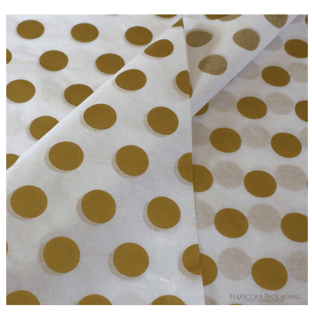 Gold Stars Tissue Paper - Gold Polka Dot Tissue Paper, 20