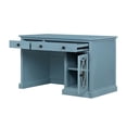 thumbnail image 5 of 31.3 - inch high blue French - style desk with storage space to keep office items organized in primary living space, 5 of 6