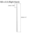 thumbnail image 2 of Metric Thread Tap M3 x 0.5 H2 200mm Extra Long Straight Flute Tapping Tool, 2 of 7