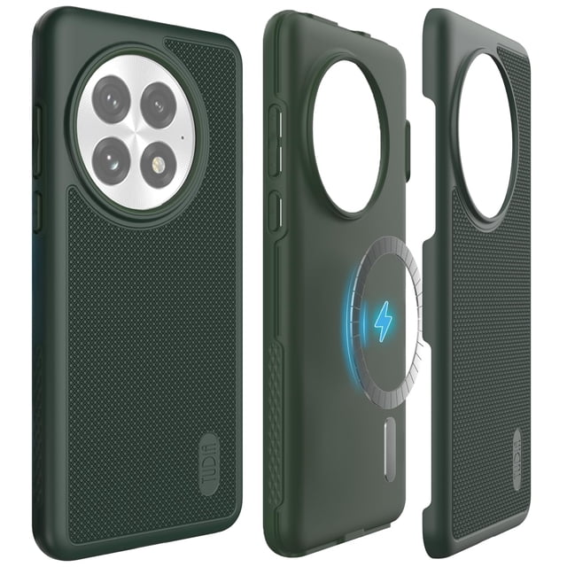 TUDIA Funda MergeGrip para OnePlus 13 5G 2025 - Compatible con MagSafe - Verde Pino