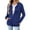 A-04 Royal Blue, variant on Women Casual Full Zip Up Hoodie - Lightweight Long Sleeve Sweatshirt Jacket with Pockets Fall/Winter Jacket, White 2X-Large