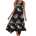 thumbnail image 2 of Ovzne Robes pour Femmes 2025 Robe pour Femme Dames Mode d'Été Imprimée Sans Manches Col Rond Robe Débardeur Décontractée Robe pour Femmes Imprimée Liquidation, 2 of 7