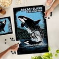 thumbnail image 4 of Lantern Press 1000 Piece Jigsaw Puzzle, Orcas Island, Washington, Orca and Calf Scratchboard, 4 of 5