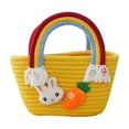 thumbnail image 2 of Kugisaki Easter Basket Bunny Baskets Woven Cotton Egg Hunt Baskets with Adorable Rabbit Storage Gifts Sweets Easter Decoration Party Gift, 2 of 6
