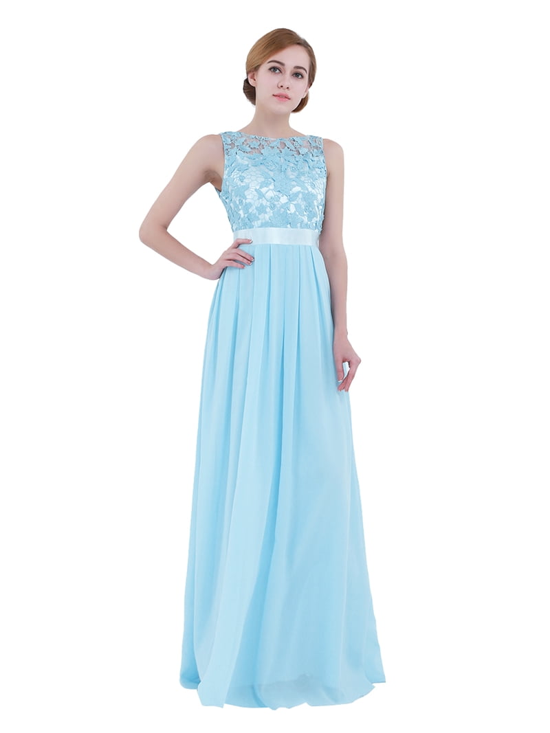 chinese dress ladies Women's A-Line Empire Waist Maxi Chiffon Evening Dress – Toadds