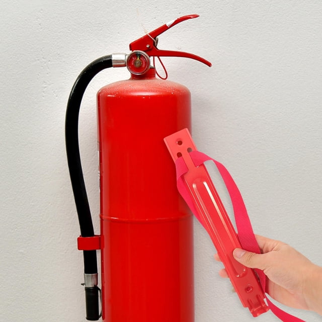 unbranded Soporte Para Extintor De Incendios Pared De Hierro Rojo Con Compacto Y Fácil Instalación