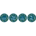 thumbnail image 2 of Darling Souvenir Candy Leaf Wreath Wedding Stickers Chocolate Labels DIY 190 Pcs-Teal Blue, 2 of 2