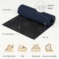 thumbnail image 6 of Hallway Runner Rug 2'x6', Navy Blue Plaid Grid Kitchen Runner Rugs Non-Slip Carpet Mats, Modern Abstract Blue Checkered Bedside Rugs Runners Washable Floor Carpet for Bathroom Laundry Room, 6 of 8
