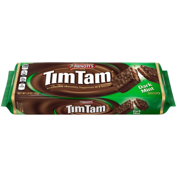 Arnott's Tim Tam Dark Mint Cookies, 5.8 oz. Tray
