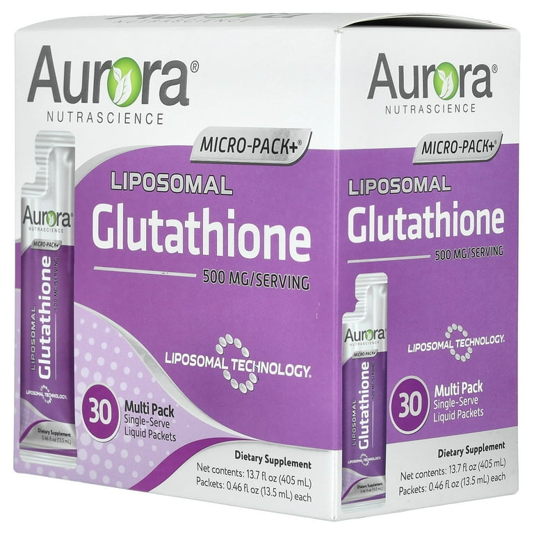 Aurora Nutrascience Micro-Pack+®, Liposomal Glutathione, 30 Packets, 0.46  fl oz (13.5 ml) Each