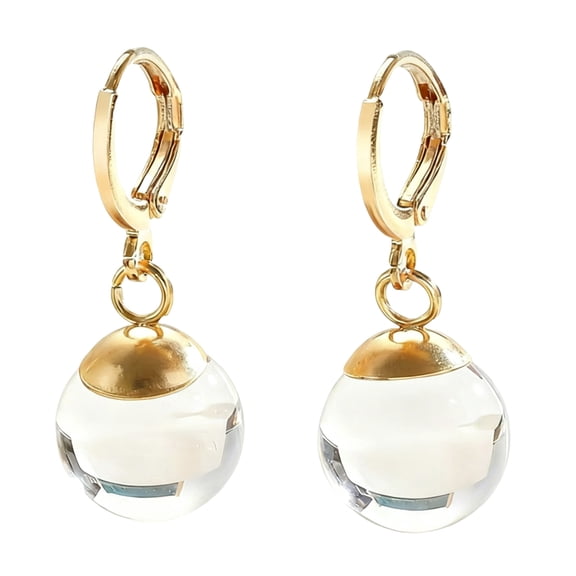 Bubble Designed Clear Glass Earrings for Women Studs Elegant Accessory Suitable for Every Outfit