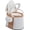 Orange & white, variant on PEXMOR Portable Toilet with Back & Handrail, 5 Gallon Bucket Inner, Plastic Camping Toilet for Adult, Kids, Travel, Blue & white