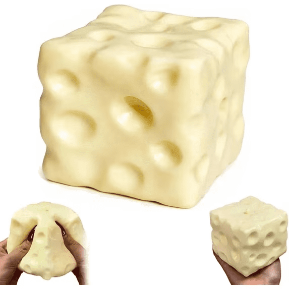 2026 Cheese Squishy Party Favor - Realistic Slow Rising Fruit & Food Squeeze Ball, Cute Birthday Gift for Fidget Fans