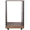 thumbnail image 2 of Sound Town DIY Slanted 16U Studio Rack, Plywood, Weathered Gray, Rubber Feet, Casters (SDRK-16TB), 2 of 6
