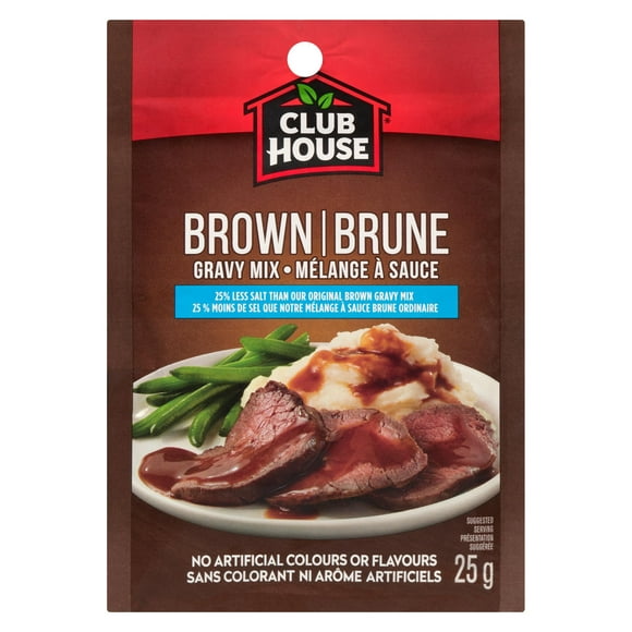 Club House, Dry Sauce/Seasoning/Marinade Mix, Brown Gravy, Less Salt, 25g