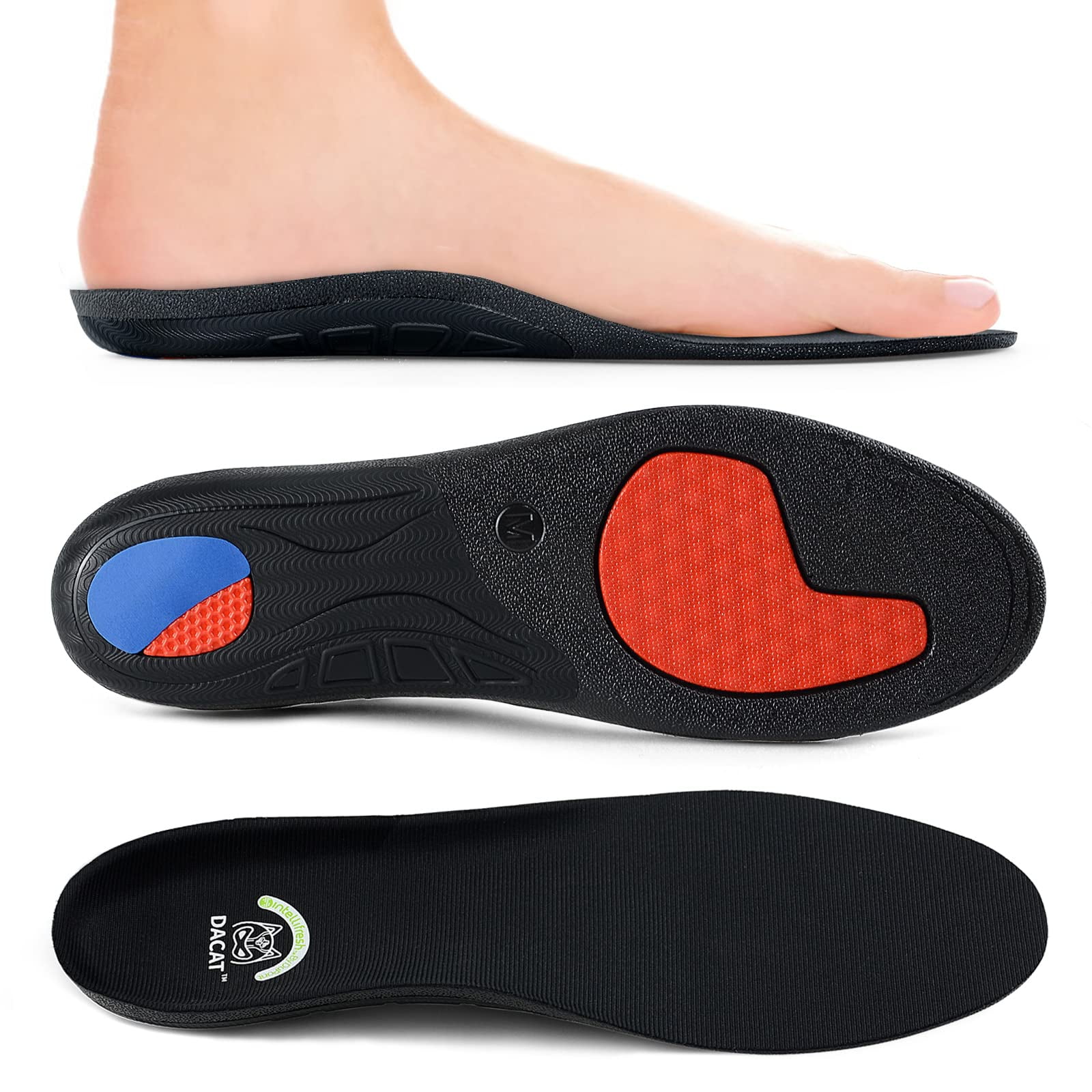 DACAT Plantar Fasciitis Insoles for Standing All Day - Work Insoles Gel ...