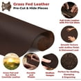 thumbnail image 3 of ELW Grass Fed Leather 8-10 oz. 3-4mm Heavy Duty Pre-Cut 10"x48" Dark Brown Full Grain Cowhide for Tooling, Carving, Holsters, Belts, Bags, Boots, Shoes, Cases, Repair, Knife Sheaths, Furniture, 3 of 7