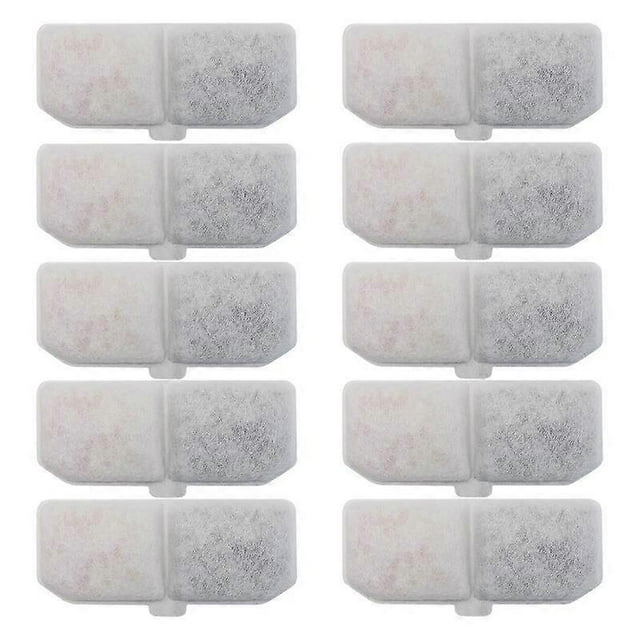 Cat Water Fountain Filter 10 Pack Fountain Filter Replacement Activated Carbon Pet Rectangular Water Circulation Filter Element