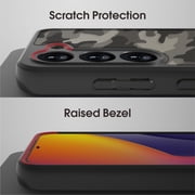 IBMRS For Samsung S23 Phone Case, Shockproof Translucent Cover (Camo Black)