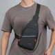 thumbnail image 1 of Mochila impermeable de nailon para el pecho – Mensajero de hombro ligero, multicompartimento, puerto para auriculares, viaje resistente al exterior, gris/negro/azul/verde ejército, 30x17x5cm, 1 of 6