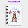 thumbnail image 5 of Happy 4th of July Patriotic Bloodhound Marching Band Uniform Balloons Fireworks Spiral Bound Journal Dog Lover 5x7in Spiral Notebook - 13009, 5 of 5
