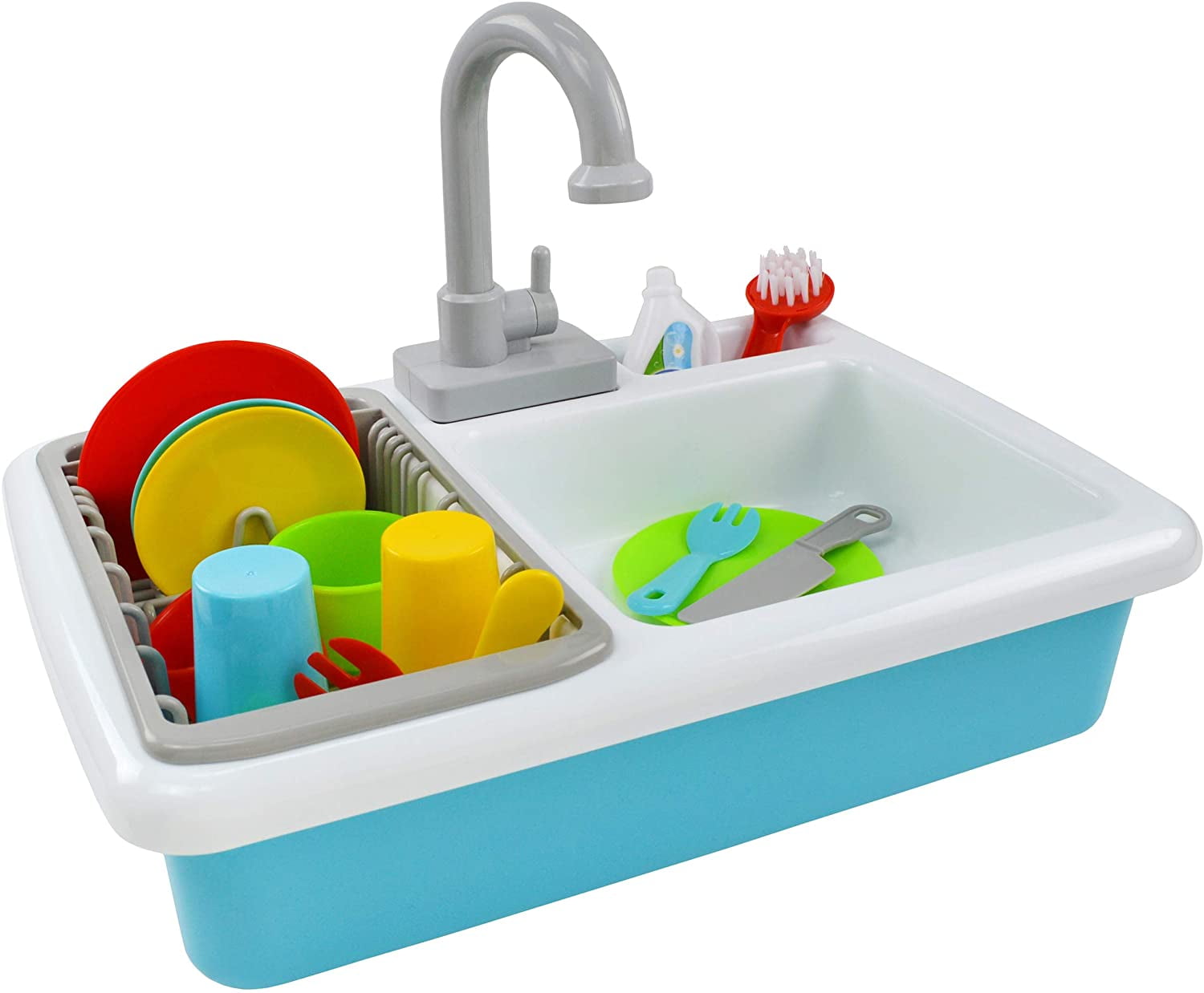 Jimmy's Toys Kids Play Pretend Dish Washing Sink Basin with Real