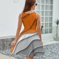 thumbnail image 6 of Ombre Orange Grey Sleeveless Dress Women Summer Evening Dresses Ladies Sundress, 6 of 7