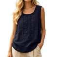 thumbnail image 4 of Lixiuxyad Cute Tank Tops for Women Elegant Embroidered Sleeveless Top For Relaxed Fit Tank With Casual Vibe Without Logo,Blue M, 4 of 6