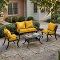 thumbnail image 5 of Pakunoda 19" x 19" Patio Furniture Cushion Covers, Waterproof Outdoor Deep Seat Cushion Replacement Slipcovers, Outdoor Cushion Covers with Zipper for Patio Furniture, Yellow, 5 of 7