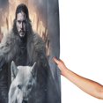 thumbnail image 4 of Cortina de ducha Jon Snow, impermeable, de poliéster, lavable, decorativa, con 12 ganchos, 182,88 x 182,88 cm, de hierro, 4 of 8