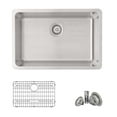 thumbnail image 1 of Stylish Dual Mount 27" Stainless Steel Single Bowl Kitchen Sink with Grid & Strainer S-406TG, 1 of 14