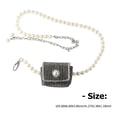 thumbnail image 4 of HERFIER Women's Metal Waist Chain Belt Fanny Pack Rhinestone Purse, 4 of 8