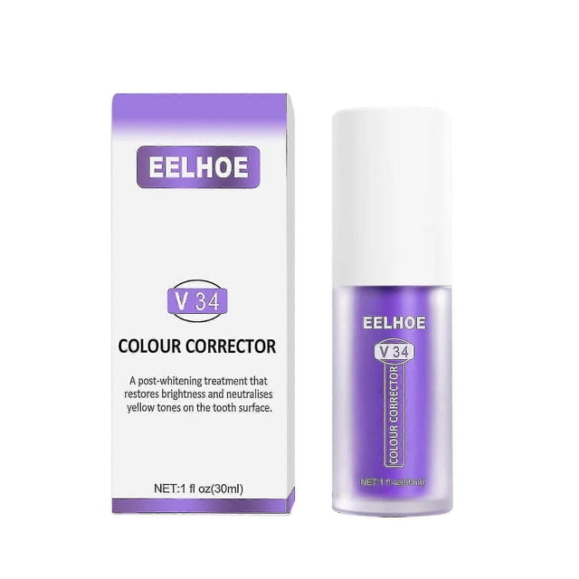 Gel blanqueador de dientes morado - V34, quitamanchas y potenciador del blanqueamiento Pasta de dientes morada V34 | 3720570540382