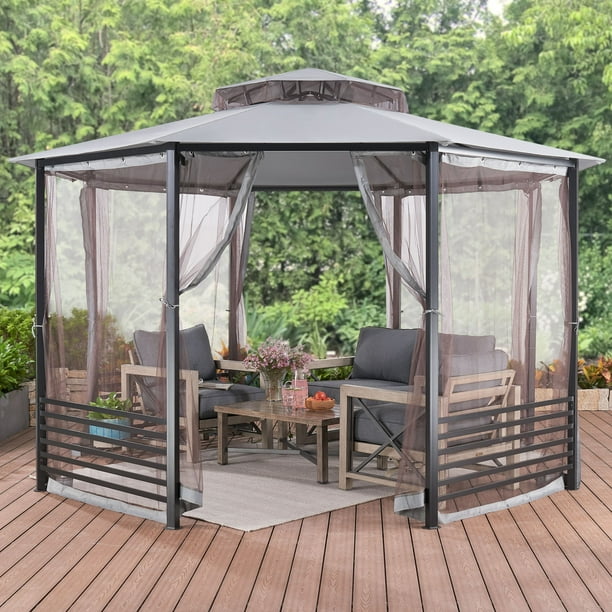Better Homes & Gardens Bellows 12' Octagon Gazebo with Netting
