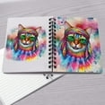 thumbnail image 4 of Hippie Abyssinian Portrait Watercolor Tie-Dye Vintage Styles Spiral Bound Journal Cat Lover Kitten Owner Gifts 5x7in Spiral Notebook - 00014, 4 of 5