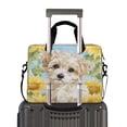 thumbnail image 2 of 16" Laptop Briefcase, Detachable Anti-Slip Shoulder Strap, Multi-Compartment Work Travel Bag Cute Cream-colored Maltipoo Puppy, 2 of 8