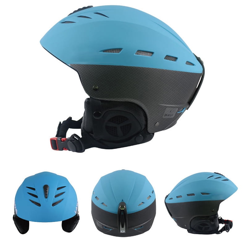 Women Men Adult Outdoor Sport Sturdy Ski Snowboard Bike Skate Helmet Sturdy ABS Shell Helmets Blue Size:L: 58-61CM by