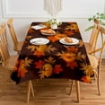 thumbnail image 5 of Eikione Thanksgiving Pumpkin Rectangle Tablecloths 60x84, Fall Tablecloth Black and Orange Waterproof Fabric Tablecloth for Christmas, Holiday, Birthday, Thanksgiving, Harvest, 5 of 6