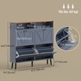 thumbnail image 3 of HOMCOM Armoire de Rangement pour Chaussures avec 4 Tiroirs Basculants, Armoire à Chaussures Étroite, Bleu, 3 of 10