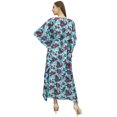 thumbnail image 3 of Bimba Cotton Caftan Long Kaftan Women Night Gown Blue Kimono Cover Up Dress-28, 3 of 4