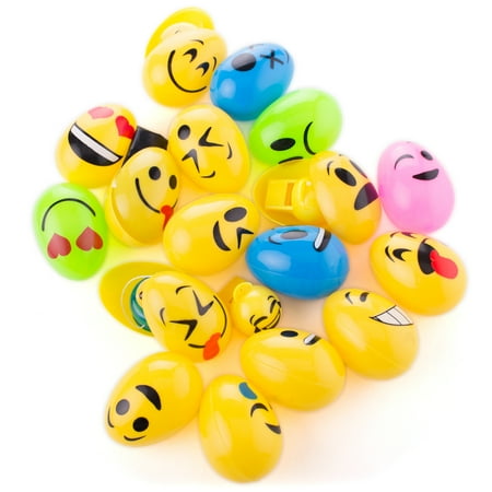 Emoji Universe Egg Hunt Toy Filled Plastic Easter Eggs, Assorted Colors, 25 Pack