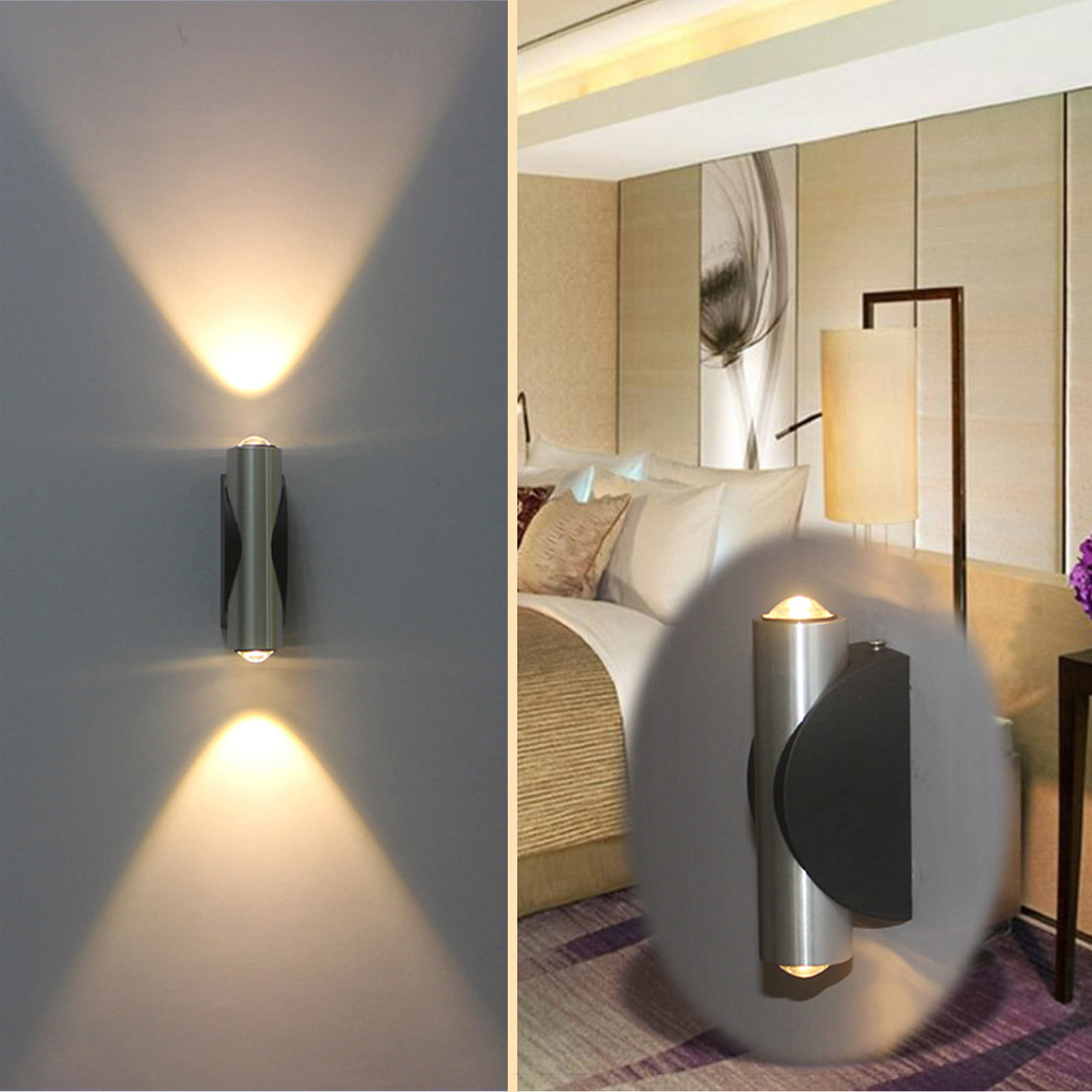 Led Lights For Bedroom Double-Headed Led Wall Lamp Home Sconce Porch Wall Decor Ceiling Light Warm White - Walmart.com
