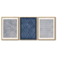 thumbnail image 5 of SHENIFY Blue Mid-Century Modern Wall Art Minimalist Abstract Boho Wall Decor Geometric Artwork Kitchen Dining Room 11x14in3pcs Natural Framed, 5 of 5