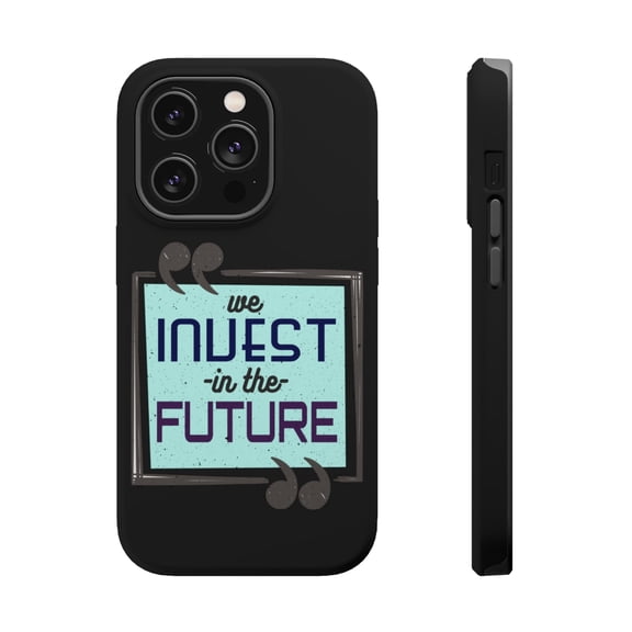 DistinctInk Tough Case for Apple iPhone 15 PRO (6.1" Screen), Compatible with MagSafe Charging - Invest In The Future