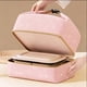thumbnail image 4 of Bolsa de almuerzo aislante de gran capacidad | Caja reutilizable para almuerzo Papel de aluminio a prueba de fugas | Poliéster de doble capa | 13,18"x9,05"x5,51" Azul claro, Rosa, Beige | Separación, 4 of 6