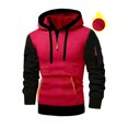 thumbnail image 6 of ZCFZJW Color Block Tactical Hoodies For Men Lightweight Regular Fit Casual Quater Zip Up Pullover Sweatshirt Trendy Workout Mens Hoodies with Multi-Pockets Red M, 6 of 8