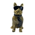 thumbnail image 2 of Estatua de perro con gafas, adorno de mesa, adorno decorativo, recuerdo. Oro, 2 of 9